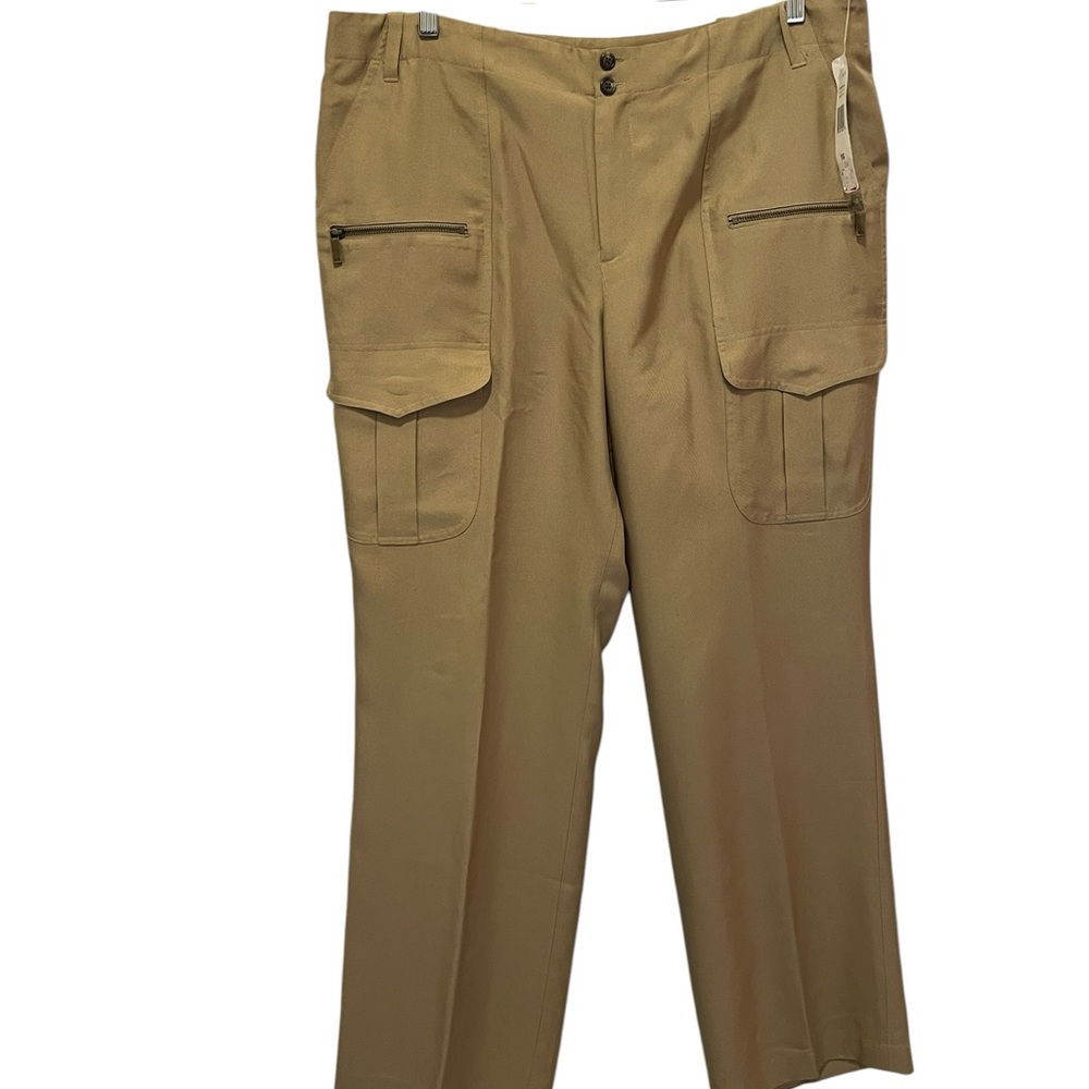 Lauren Ralph Lauren Silk Utility Cargo Pants - 2001 Y2K Archival 16 NWT Vintage